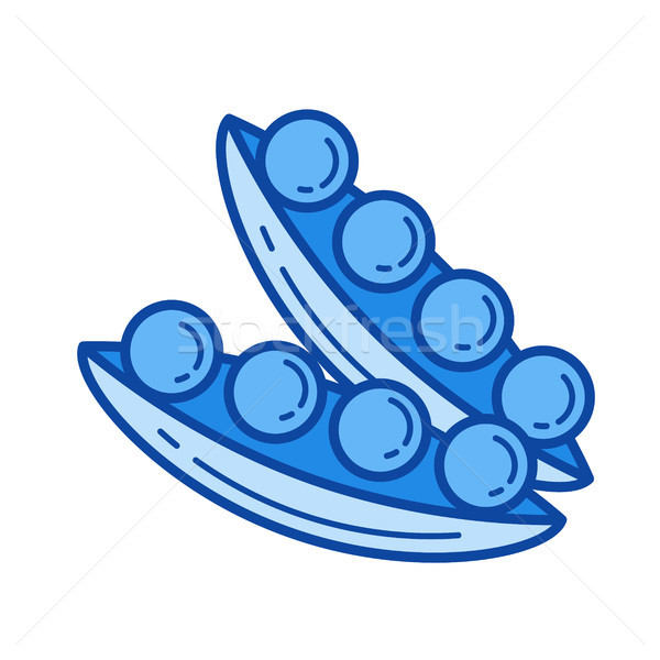 Pea pods line icon. Stock photo © RAStudio