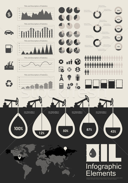 Oil Industry Infographic Elements Stock photo © RAStudio