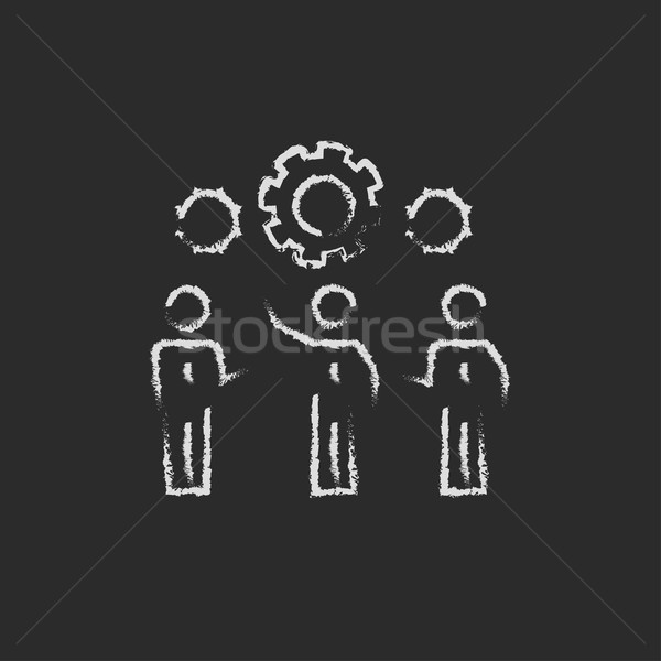 [[stock_photo]]: Affaires · engins · machine · craie