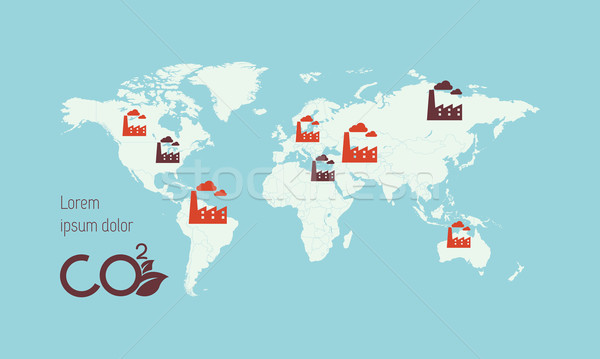 Stock photo: World map infographic template countries are selectable