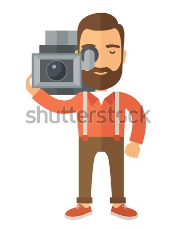 Videographer with his video camcorder Stock photo © RAStudio