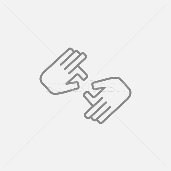 Parmak dil hat ikon web hareketli Stok fotoğraf © RAStudio