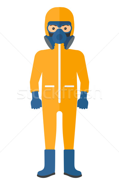 Man in protective chemical suit. Stock photo © RAStudio