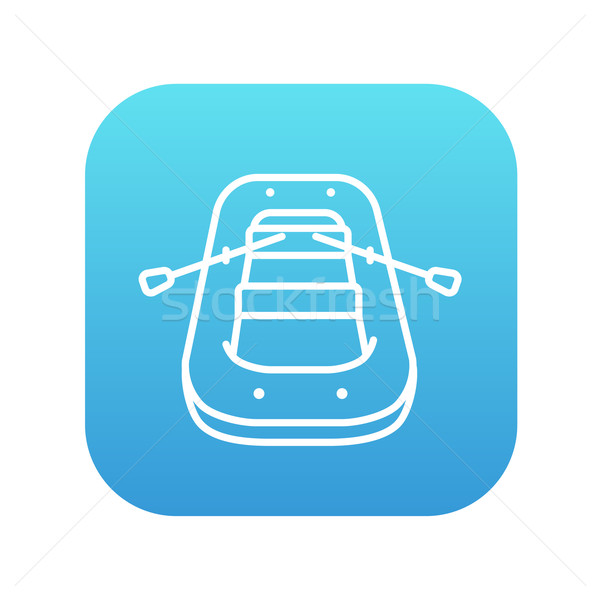 Inflatable boat line icon. Stock photo © RAStudio