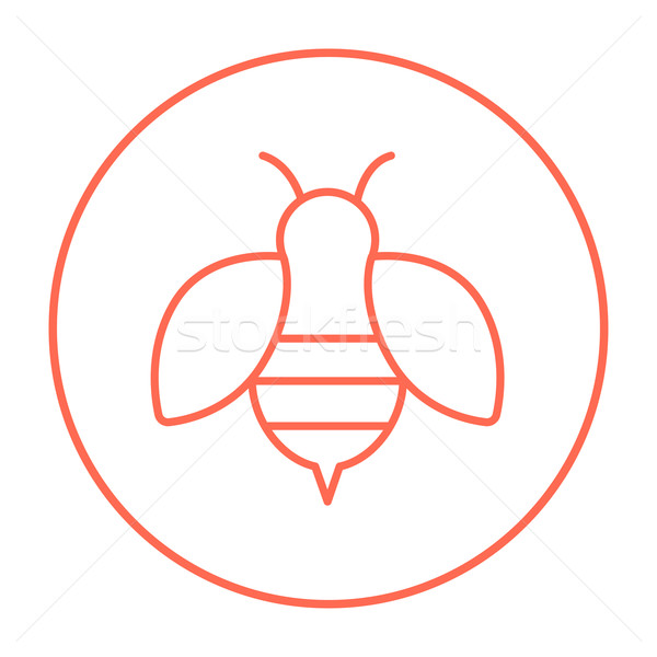 Bee lijn icon web mobiele infographics Stockfoto © RAStudio