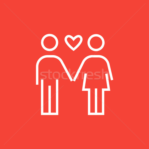 Couple in love line icon. Stock photo © RAStudio