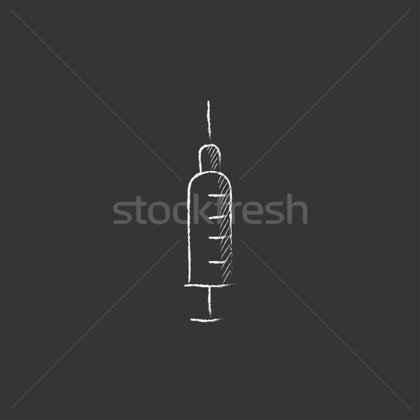 Syringe. Drawn in chalk icon. Stock photo © RAStudio