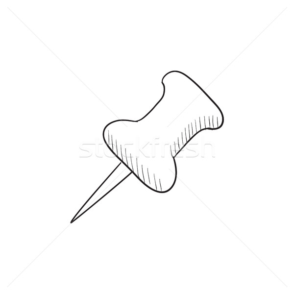 Pushpin sketch icon. Stock photo © RAStudio