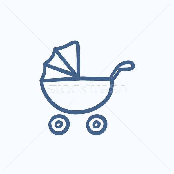Baby stroller sketch icon. Stock photo © RAStudio