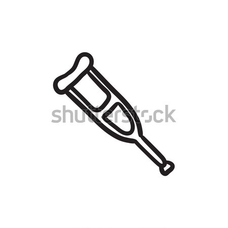 Crutch sketch icon. Stock photo © RAStudio