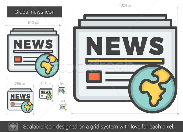 Global news line icon. Stock photo © RAStudio