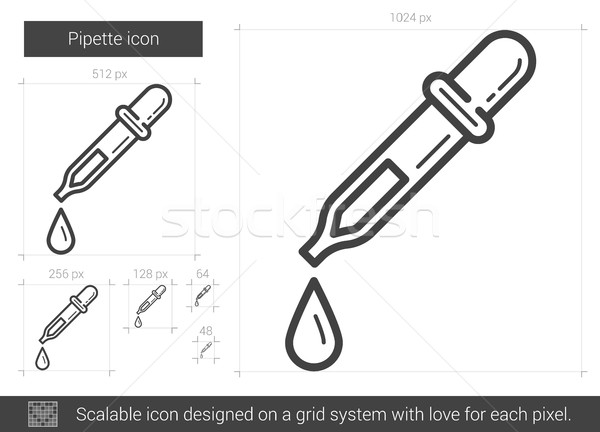 Pipette line icon. Stock photo © RAStudio