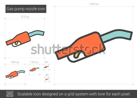 Gas pump nozzle line icon. Stock photo © RAStudio