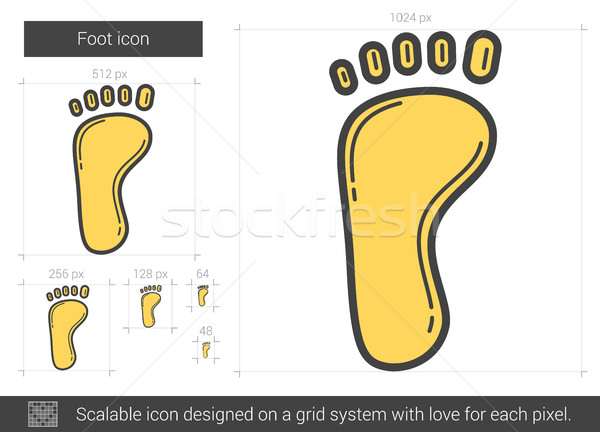 Stock photo: Foot line icon.