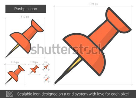 Stockfoto: Lijn · icon · vector · geïsoleerd · witte