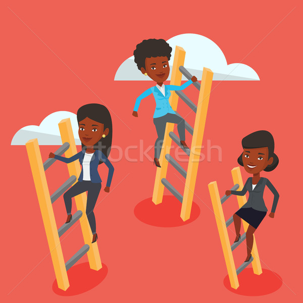 Business people climbing to success. Stock photo © RAStudio