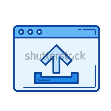 Upload file line icon. Stock photo © RAStudio