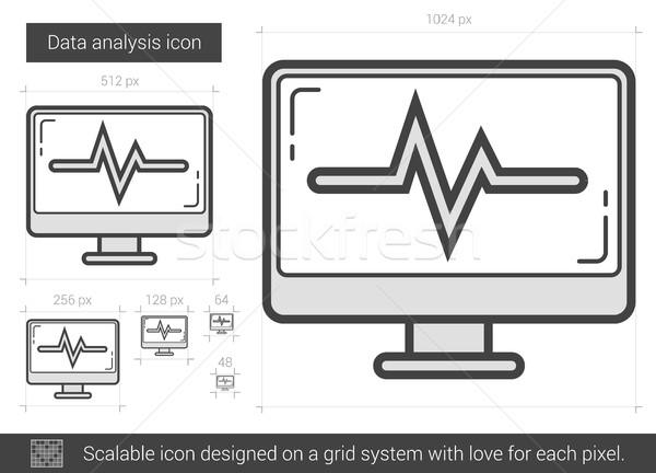 Data analysis line icon. Stock photo © RAStudio