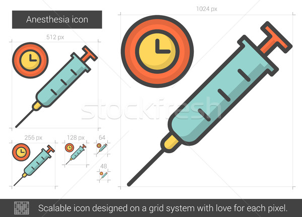 Anesthesia line icon. Stock photo © RAStudio