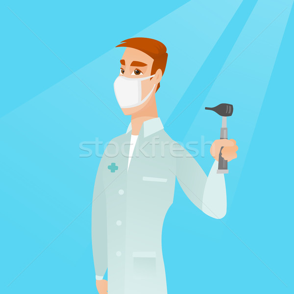 Ear nose throat doctor vector illustration. Stock photo © RAStudio