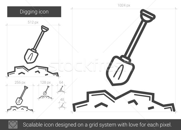 Stock photo: Digging line icon.