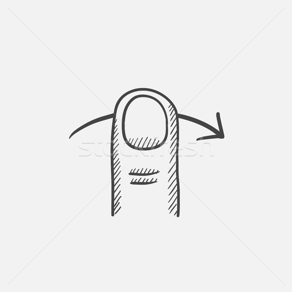 Touch screen gesture sketch icon. Stock photo © RAStudio