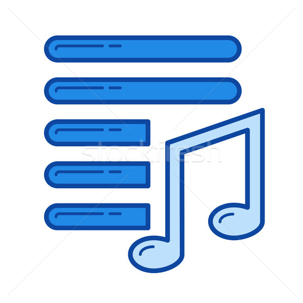 Playlist line icon. Stock photo © RAStudio