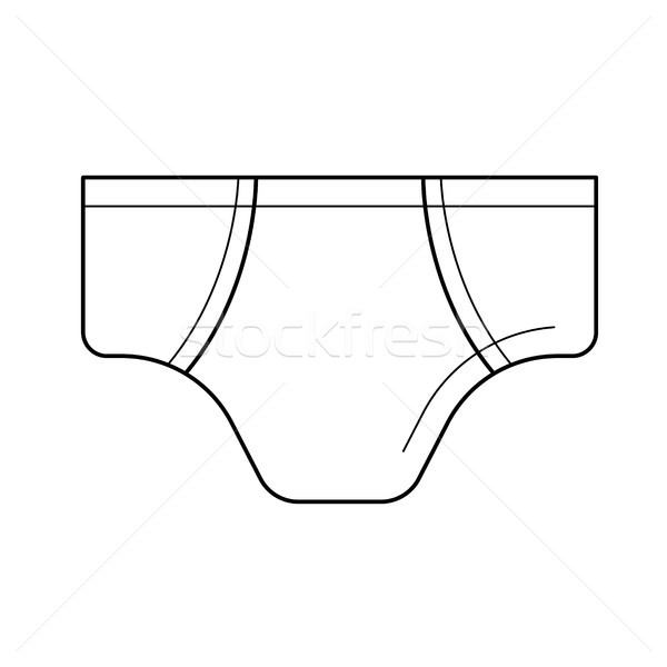 Underpants vector line icon. Stock photo © RAStudio