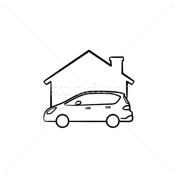 Car garage hand drawn sketch icon. Stock photo © RAStudio