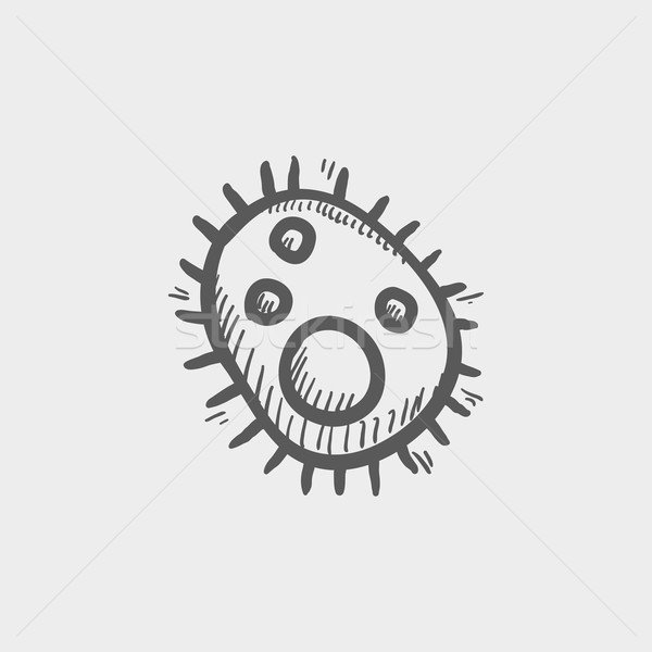 Bakteria szkic ikona internetowych komórkowych Zdjęcia stock © RAStudio