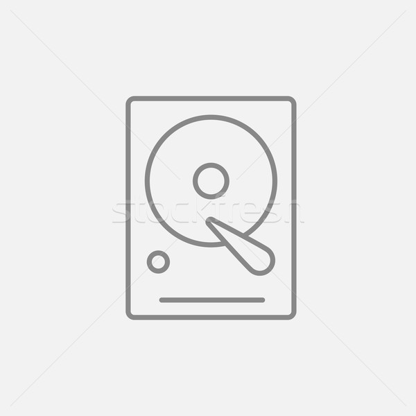 Hard disk line icon. Stock photo © RAStudio