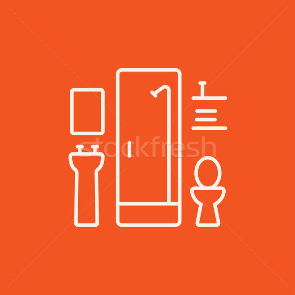 Bathroom line icon. Stock photo © RAStudio