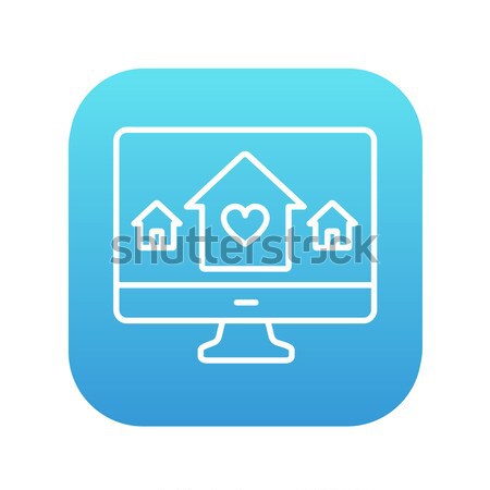 Stock photo: Smart house technology line icon.