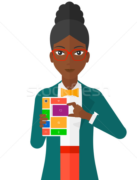 Woman with modular phone. Stock photo © RAStudio