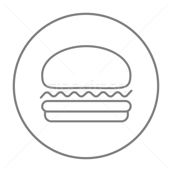 Hamburger ligne icône web mobiles infographie [[stock_photo]] © RAStudio