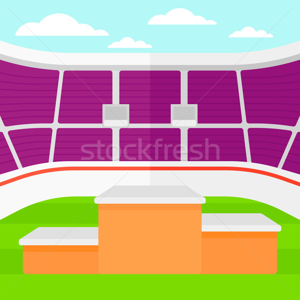 Background of stadium with podium for winners. Stock photo © RAStudio