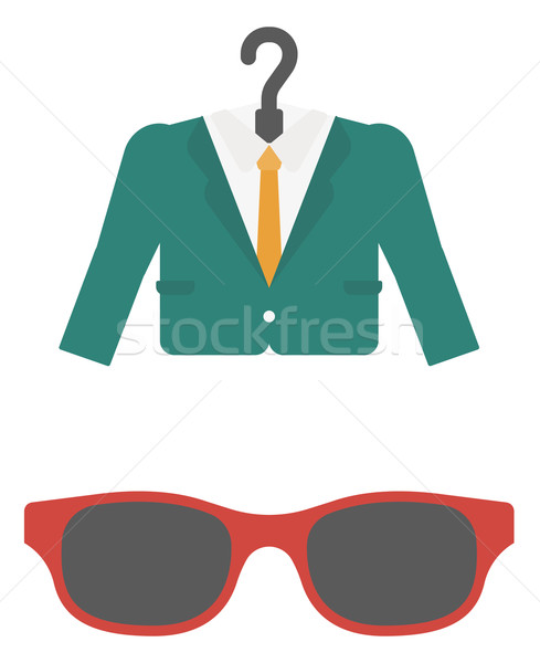 Suit on hanger and sunglasses. Stock photo © RAStudio