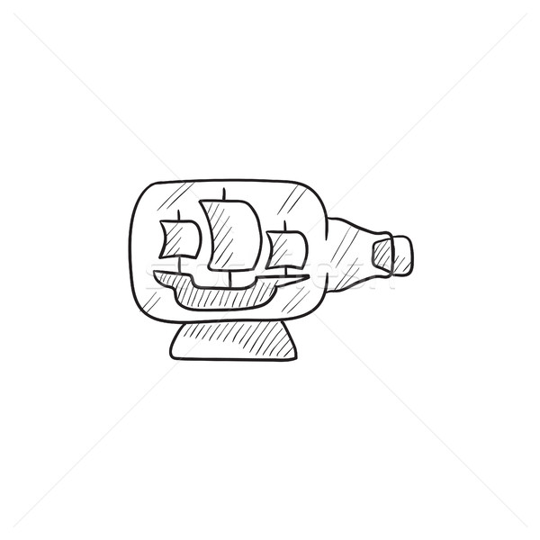 Ship inside bottle sketch icon. Stock photo © RAStudio