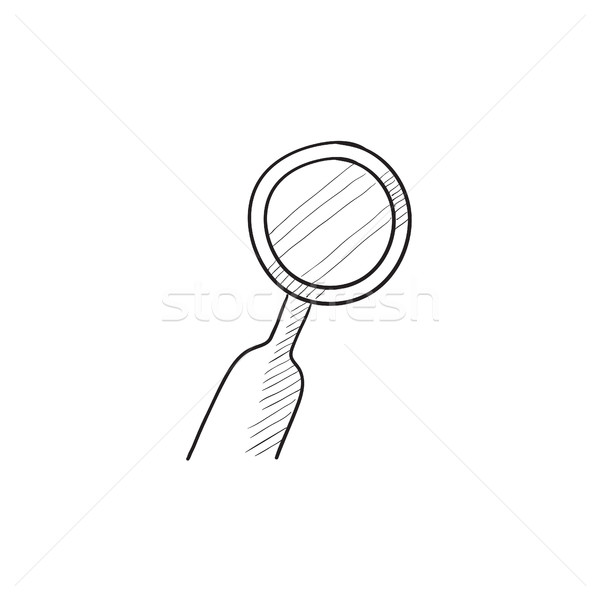 Dental mirror sketch icon. Stock photo © RAStudio