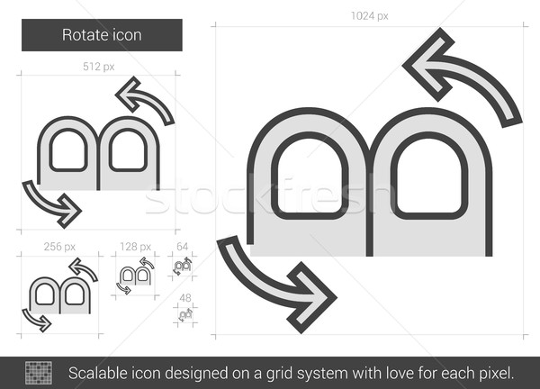 Rotate line icon. Stock photo © RAStudio
