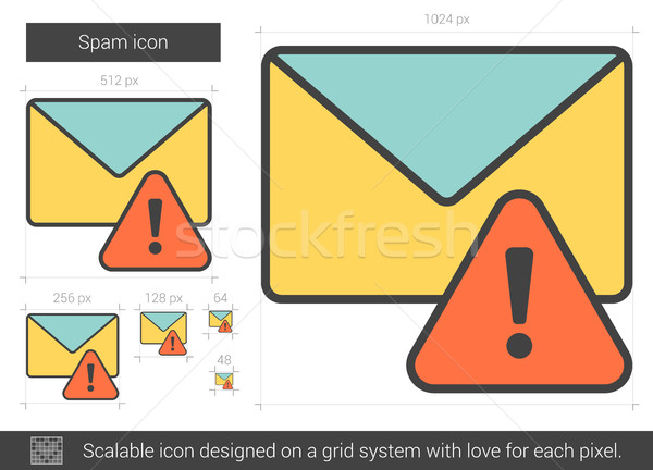 Stock photo: Spam line icon.