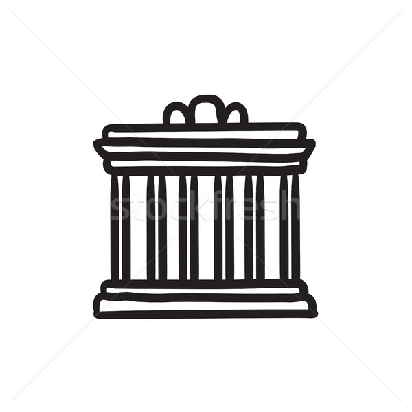 Acropolis of Athens sketch icon. Stock photo © RAStudio