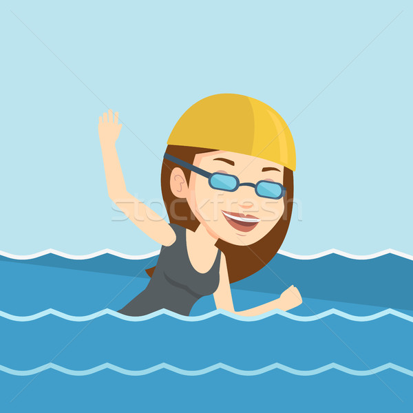Woman swimming vector illustration. Stock photo © RAStudio