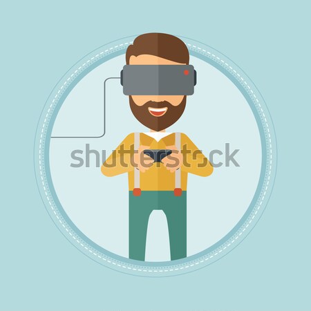 Man with injured head vector illustration. Stock photo © RAStudio