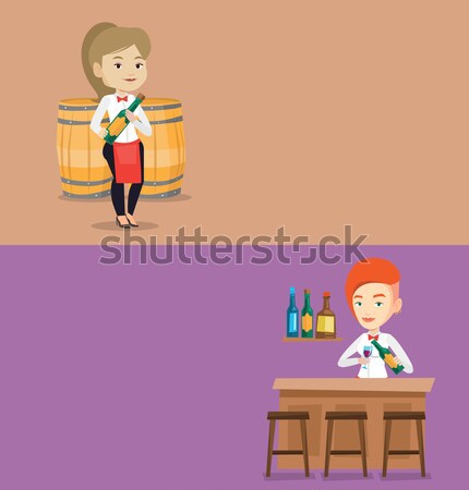 Stock photo: Two food and drink banners with space for text.