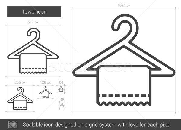 Towel line icon. Stock photo © RAStudio