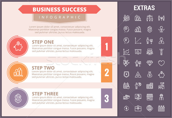 Business success infographic template and elements Stock photo © RAStudio