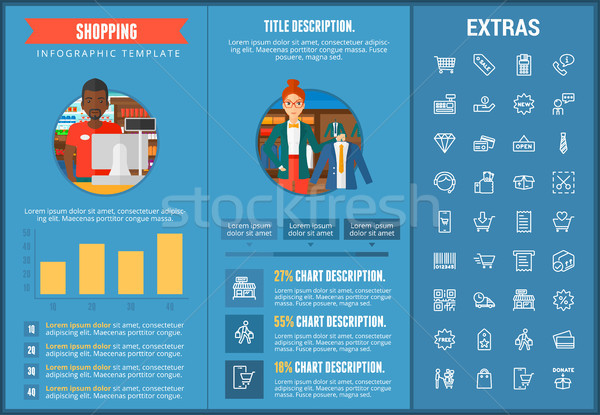 Shopping infografica modello elementi icone personalizzabile Foto d'archivio © RAStudio