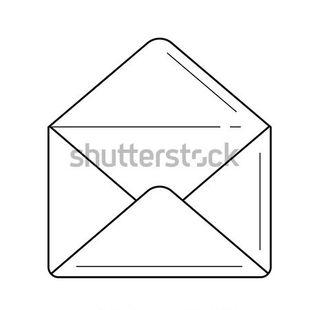 Stock photo: Open envelope line icon.