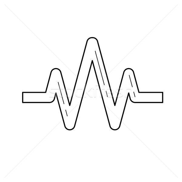 Sound wave line icon. Stock photo © RAStudio